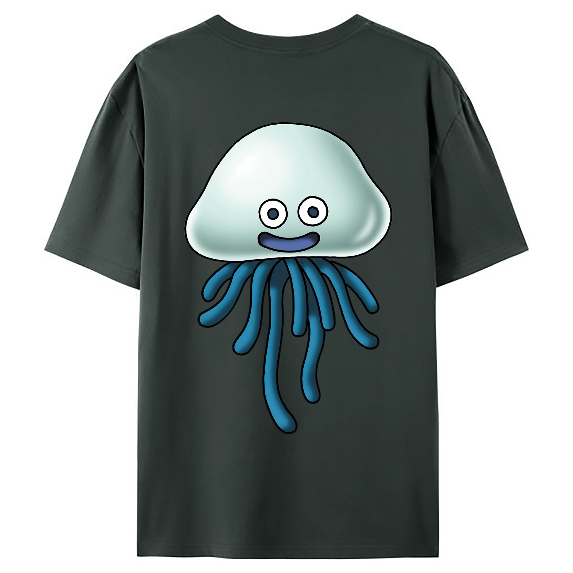 （画像用） ドラゴンクエスト Doragon Kuesuto Dragon Quest 綿100％ メンズ半袖Tシャツ（バックプリント） 通気性